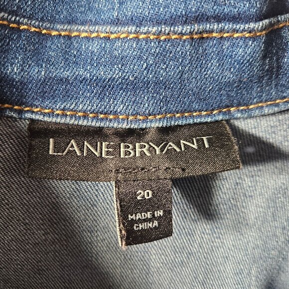 Lane Bryant Womens Denim Jacket Size 20 Button Front - Picture 2 of 7